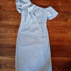 Banana Republic Elegant One-Shoulder Striped Dress Size 2